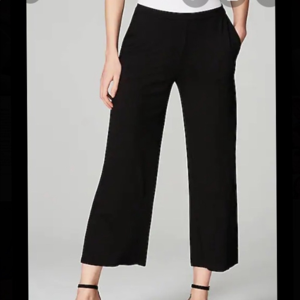 J. Jill Wearever Black Full Leg Cropped Pants